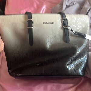 Calvin Klein Black and Gray Women's Bag